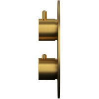 Смеситель для душа Whitecross Y brushed gold Y1236GLB с термостатом Брашированное золото латунь встраиваемый