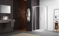 Душевой уголок Aquatek 80х80 AQ ARI KV 08020CH профиль Хром стекло прозрачное