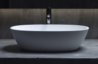Раковина-чаша Salini Callista 56 106 1101106G Белая глянцевая искусственный камень (литьевой мрамор) накладная