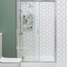 Душевая дверь Aquanet SD-1200A 120 209406 профиль Хром стекло прозрачное