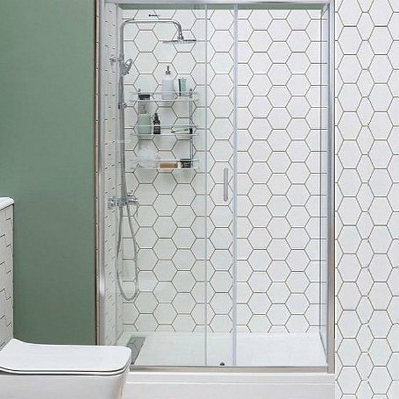 Душевая дверь Aquanet SD-1200A 120 209406 профиль Хром стекло прозрачное