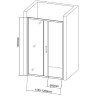 Душевая дверь Aquanet SD-1200A 120 209406 профиль Хром стекло прозрачное