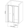 Душевая дверь Aquanet SD-1200A 120 209406 профиль Хром стекло прозрачное
