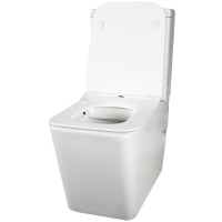 Унитаз компакт Creto Logan L2 1002-004-WF без бачка и с сиденьем Микролифт фарфор напольный
