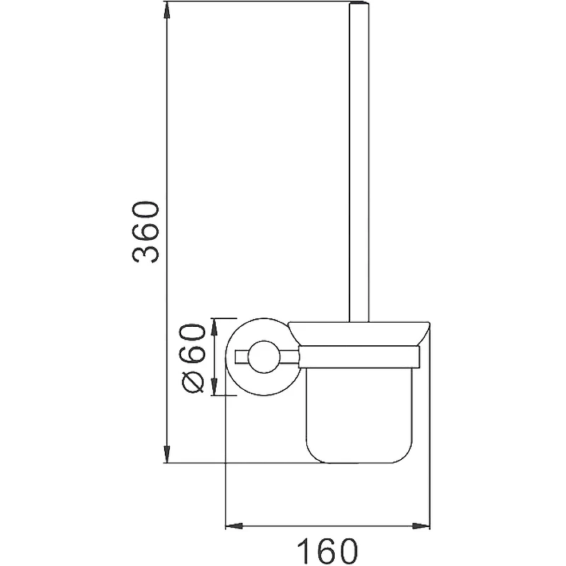 Ершик для унитаза Frap F302 F30210 Черный матовый