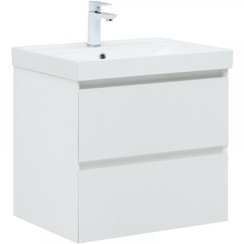 Тумба под раковину Aquanet Альтера 60 337154 подвесная Белая матовая МДФ / ЛДСП