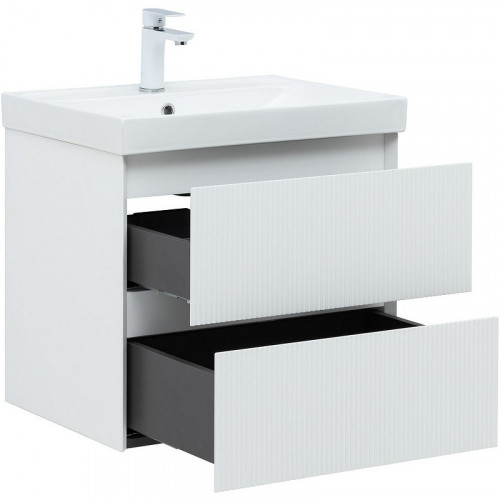 Тумба под раковину Aquanet Альтера 60 337154 подвесная Белая матовая МДФ / ЛДСП