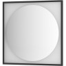 Зеркало Defesto Eclipce 80х80 DF 2223 с подсветкой 18W-4500К/в багетной раме/Без выключателя/Нейтральный белый свет/Черная рама