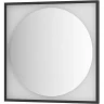 Зеркало Defesto Eclipce 80х80 DF 2223 с подсветкой 18W-4500К/в багетной раме/Без выключателя/Нейтральный белый свет/Черная рама
