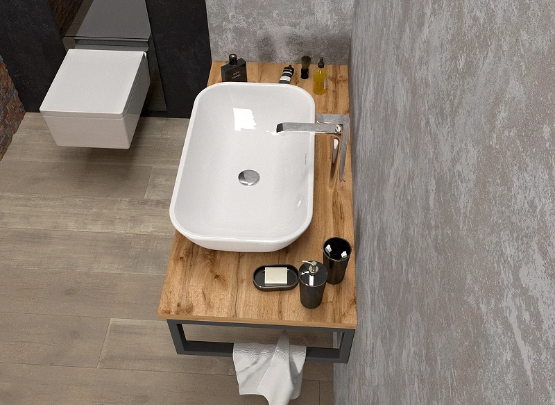 Столешница под раковину 1MarKa Grunge Loft 70 Ц0000015936 Дуб Вотан