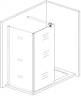 Душевая стенка WeltWasser WW400 B 90 10000002943 профиль Хром стекло прозрачное
