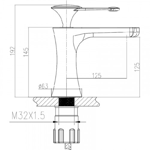 Смеситель для раковины Bronze de Luxe Yasmina 800/B02 Хром латунь
