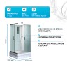 Душевая кабина River Quadro 100x80 МТ Б/К 10000002985 с поддоном