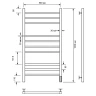 Электрический полотенцесушитель Comfysan Pioli-K EC-10 100x50 014438 Черный матовый