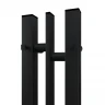 Электрический полотенцесушитель APEXTERMO Delta 800x100 DL10181BM с крючками цвет Черный матовый