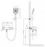 Смеситель для ванны Vincea Куб (Cube) VTFW-1C2MB цвет Черный