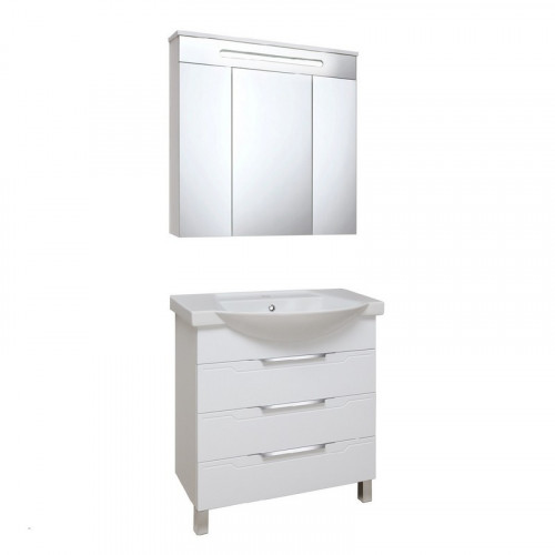 Тумба под раковину Runo Верона 75 00000001146 Белая МДФ / ЛДСП