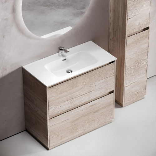 Тумба под раковину Sancos Libra Floor 90 LB90FEG Дуб галифакс натуральный МДФ / ЛДСП
