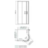 Душевой уголок WasserKRAFT Lippe 90x90 45S03 профиль Хром стекло прозрачное