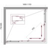 Душевой уголок BelBagno Unique 115х90 UNIQUE-AH-2-100/115-75/90-C-Cr профиль Хром стекло прозрачное