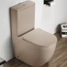 Унитаз компакт CeramaLux 2166XMC Капучино матовый с бачком и сиденьем Микролифт фаянс напольный