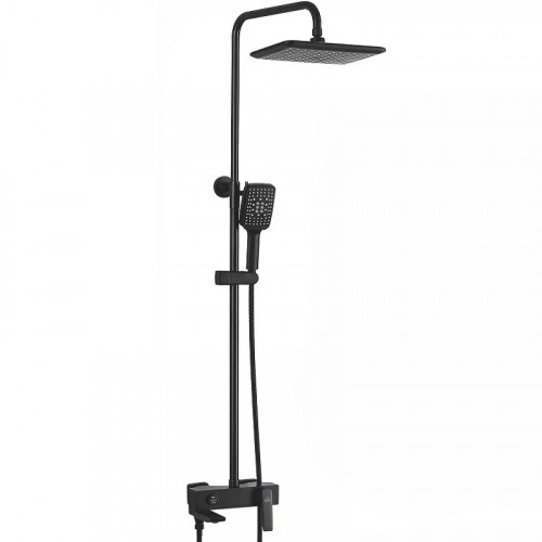 Душевая система Rose R27H R2736H Черная матовая