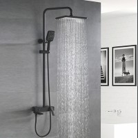 Душевая система Rose R27H R2736H Черная матовая