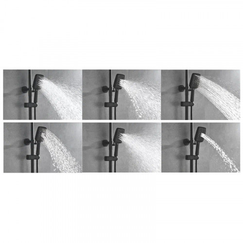 Душевая система Rose R27H R2736H Черная матовая