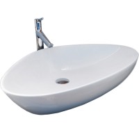 Раковина-чаша CeramaLux 67 9062 Белая фаянс накладная