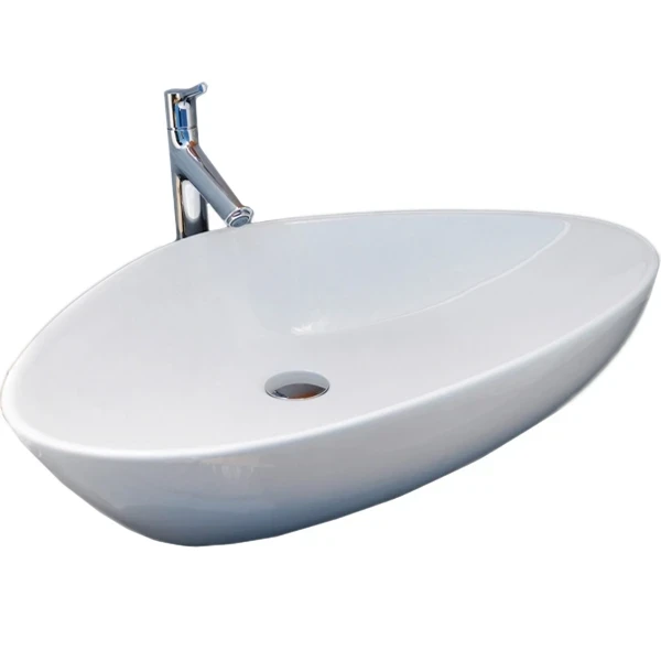 Раковина-чаша CeramaLux 67 9062 Белая фаянс накладная