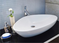 Раковина-чаша CeramaLux 67 9062 Белая фаянс накладная
