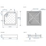 Акриловый поддон для душа Melodia della vita Square 90x90 MTYSQ9090 Белый