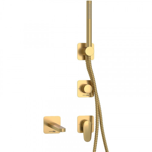 Смеситель для ванны WasserKRAFT Havel A3651.282.284.285.194.286 Золото матовое латунь встраиваемый