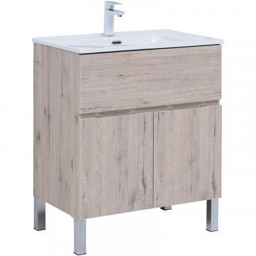 Тумба под раковину Aquanet Алвита New 70 303902 Дуб веллингтон белый МДФ / ЛДСП