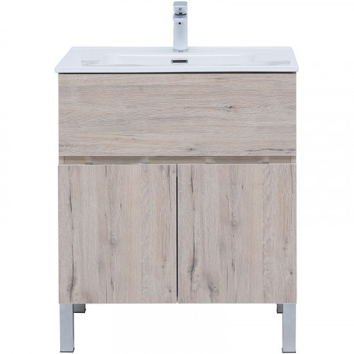 Тумба под раковину Aquanet Алвита New 70 303902 Дуб веллингтон белый МДФ / ЛДСП