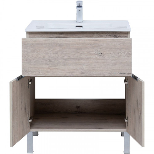 Тумба под раковину Aquanet Алвита New 70 303902 Дуб веллингтон белый МДФ / ЛДСП