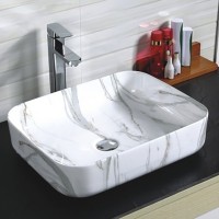 Раковина-чаша CeramaLux 50 190 Белая фаянс накладная