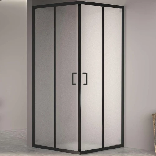 Душевой уголок RGW Passage PA-030B 100x100 350803000-24 профиль Черный стекло матовое-сатинат