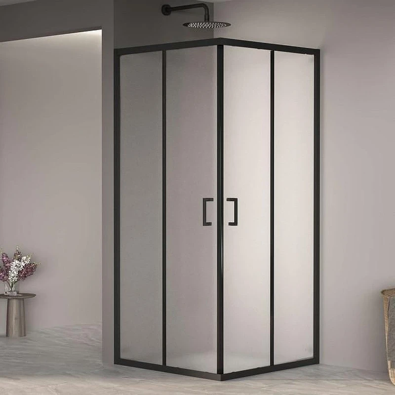 Душевой уголок RGW Passage PA-030B 100x100 350803000-24 профиль Черный стекло матовое-сатинат