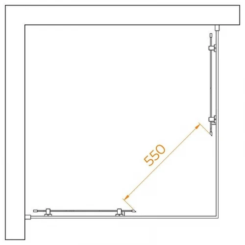 Душевой уголок RGW Passage PA-030B 100x100 350803000-24 профиль Черный стекло матовое-сатинат