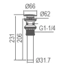 Донный клапан Arrow AG5807MB click-clack цвет Черный матовый
