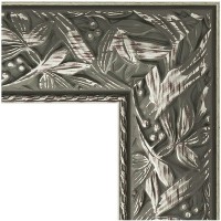 Зеркало Evoform Exclusive 119х59 BY 3494 с фацетом в багетной раме - Византия серебро 99 мм стекло