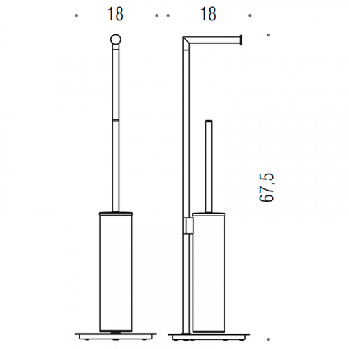 Напольная стойка Colombo Design Mini B4018.HPS1 Нержавеющая сталь