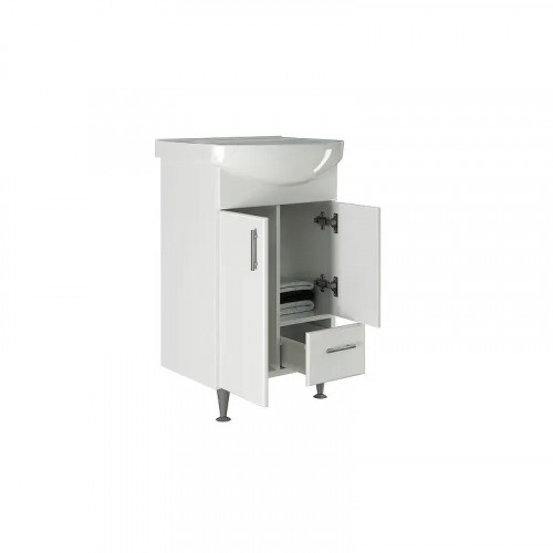 Тумба под раковину Mixline Веста 50 557791 цвет Белый