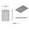 Душевой поддон из искусственного камня Esbano Luxe ESP-LX128B 120x80 ESPLX 128B Черный матовый