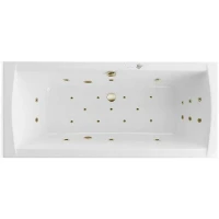 Акриловая ванна Excellent Aquaria Lux Slim 180x80 WAEX.AQU18S.ULTRA.BR цвет Белый с гидромассажем форсунки Бронза