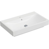 Раковина Berges Strati 80 182007 Белая глянцевая фарфор подвесная, накладная, полувстраиваемая