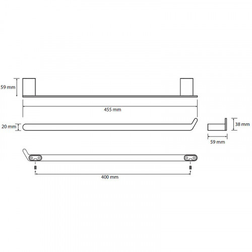 Полотенцедержатель Bemeta Organic 157104351 Хром