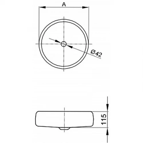 Раковина-чаша Bette Curve 42 A245-000 PW Белая