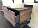 Тумба с раковинами Comforty Порто 120-2 00-00001287 подвесная Дуб темно-коричневый МДФ / ЛДСП